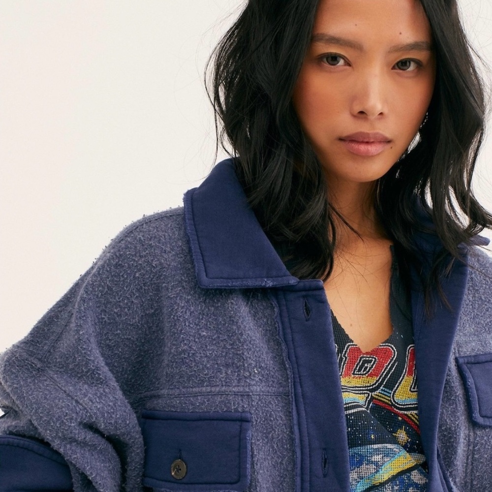 Free People shacket in Indigo - Large